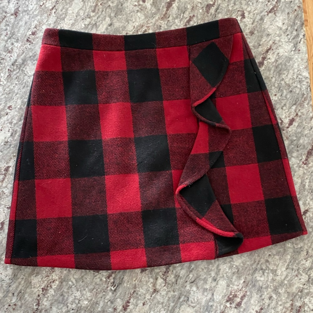 JCrew Buffalo plaid skirt